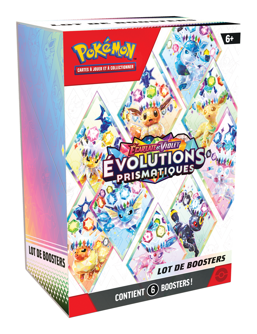 Bundles 6 Boosters Pokémon EV8.5 - Evolutions Prismatiques | Collectorshop Maroc