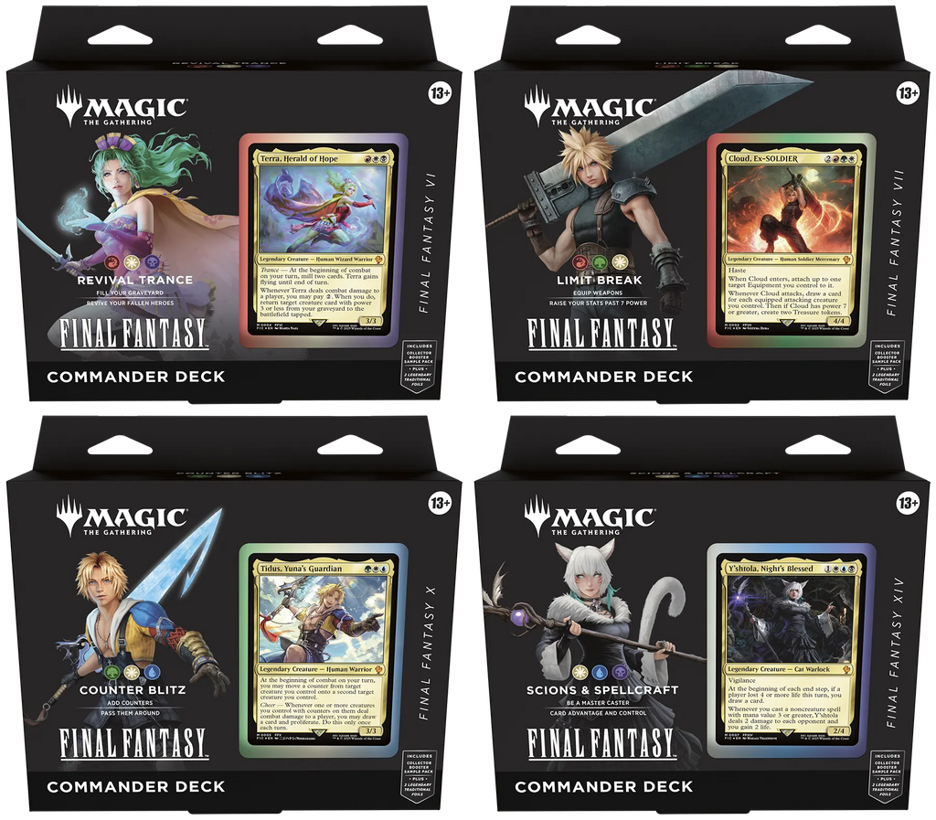 MTG Final Fantasy Commander Bundle – 4 Commander Decks | CollectorShop Maroc