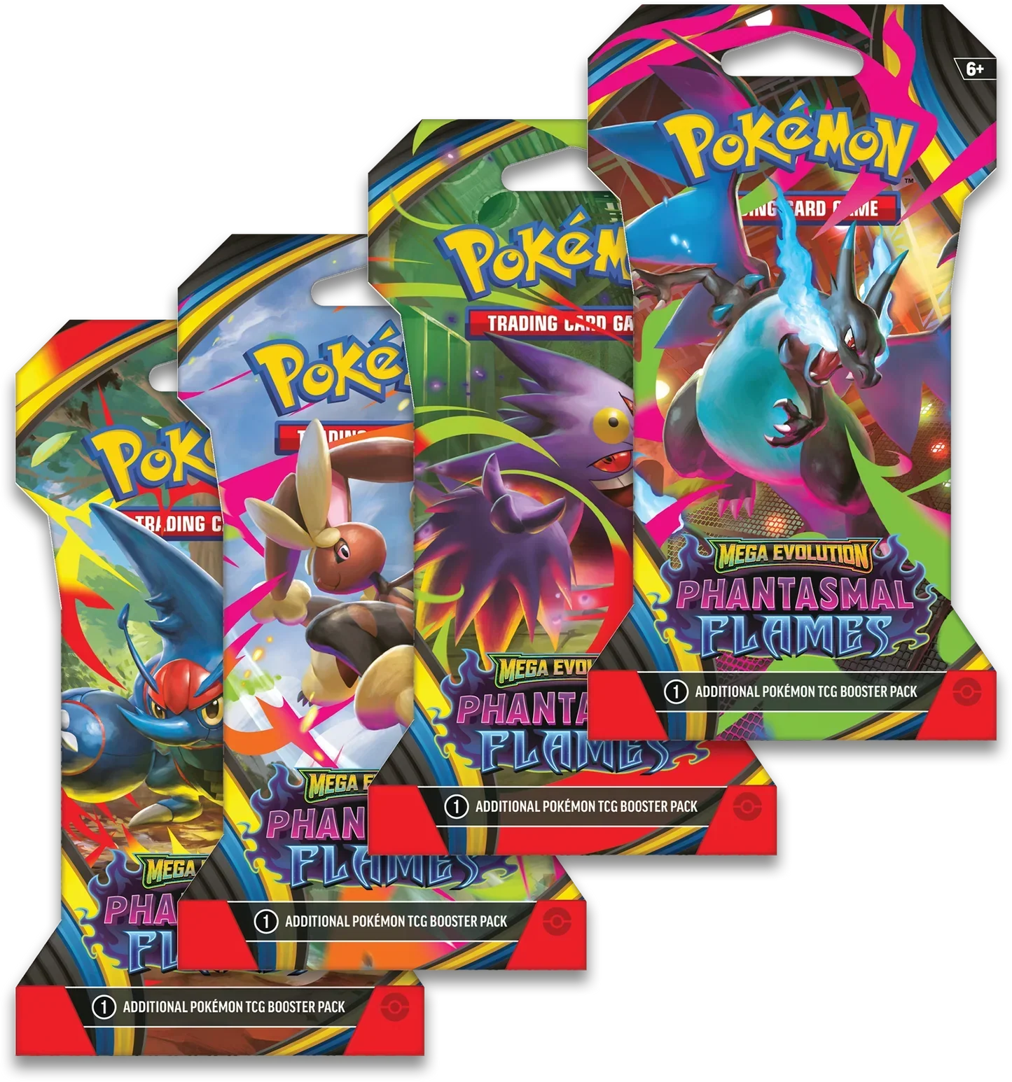 Pokémon Mega Evolution Phantasmal Flames Art Set ENG | 4 Boosters Pokémon Maroc