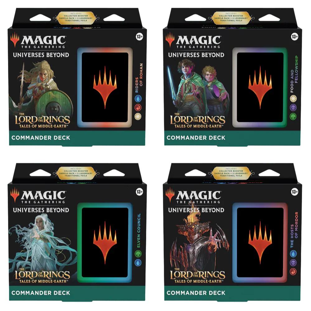 MTG LOTR Commander Bundle – 4 Commander Decks | CollectorShop Maroc