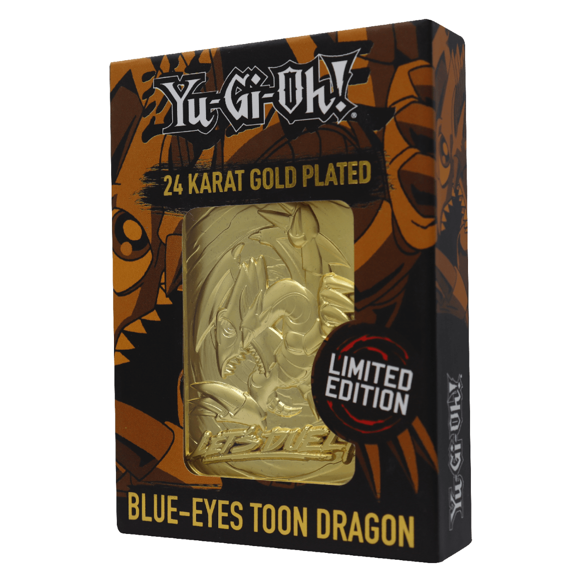 Yu-Gi-Oh! Blue Eyes Toon Dragon Limited Edition – Carte Métal Plaquée Or 24K | CollectorShop Maroc